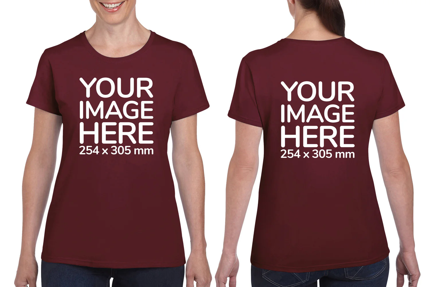 Women's T-Shirt - Front & Back - Image 2